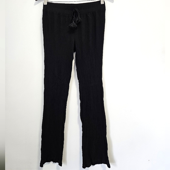 Turquoise Couture Ribbed Wide Leg Pants - Size US XS - Picture 1 of 8